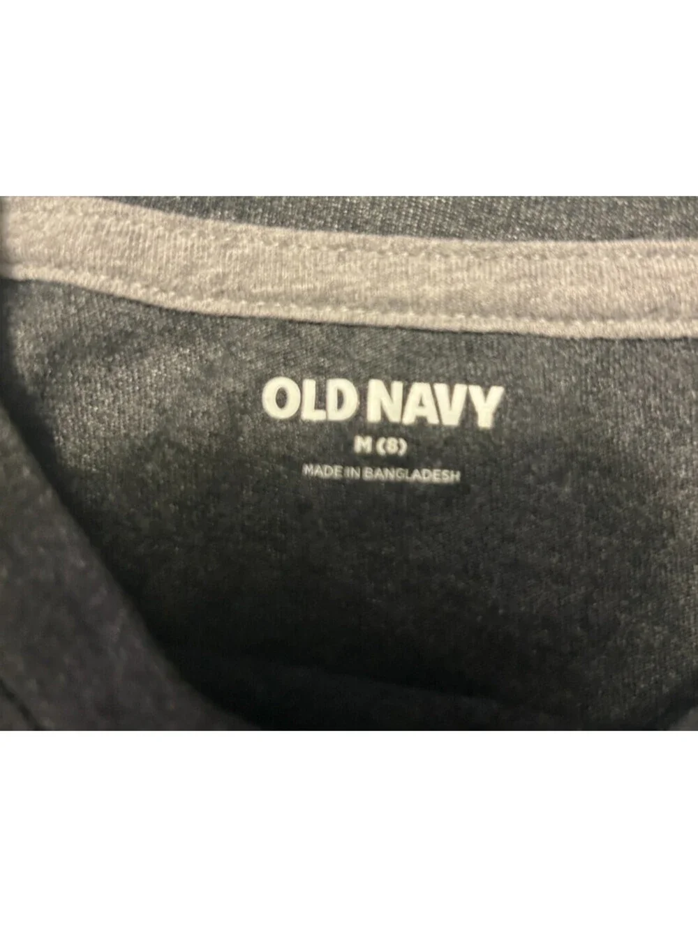 Old Navy Basic T Shirt Boys Size M (8) Short Sleeve Charcoal Gray